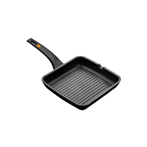 BRA Efficient | Rôtissoire grill à rayures, en fonte daluminium avec revêtement antiadhésif, tous feux dont induction, sans 