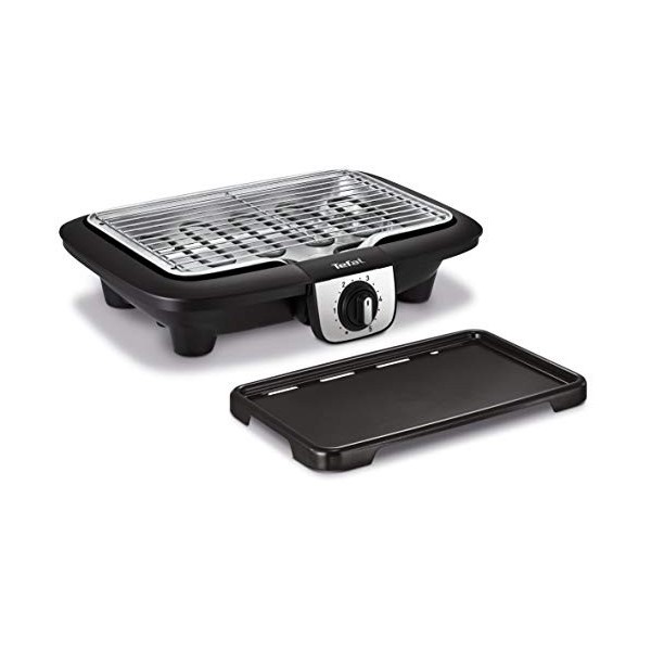 Tefal EasyGrill XXL Barbecue électrique sur pieds, Large surface de cuisson, 2500 W, Thermostat réglable, Cuisson simultanée,
