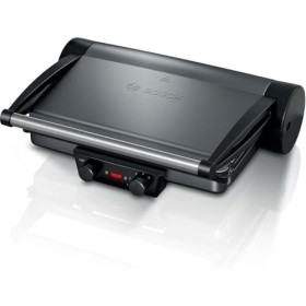 Bosch TCG4215 Barbecue de table 3 en 1 avec contrôle individuel de la température, égouttoir à graisse, plat à gratin et plaq