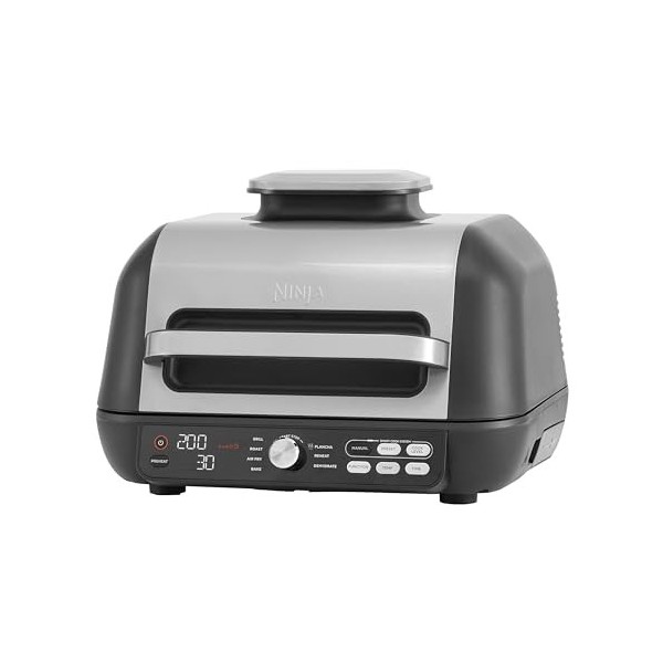 Ninja Foodi MAX PRO Grill, Plancha et Friteuse à air avec sonde de cuisson numérique, 3,8L, 7 en 1, Grill, Air Fryer, Cuire, 