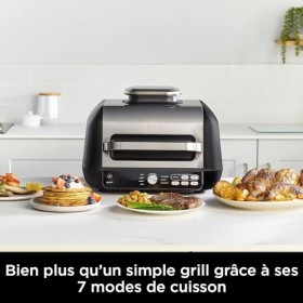 Ninja Foodi MAX PRO Grill, Plancha et Friteuse à air avec sonde de cuisson numérique, 3,8L, 7 en 1, Grill, Air Fryer, Cuire, 
