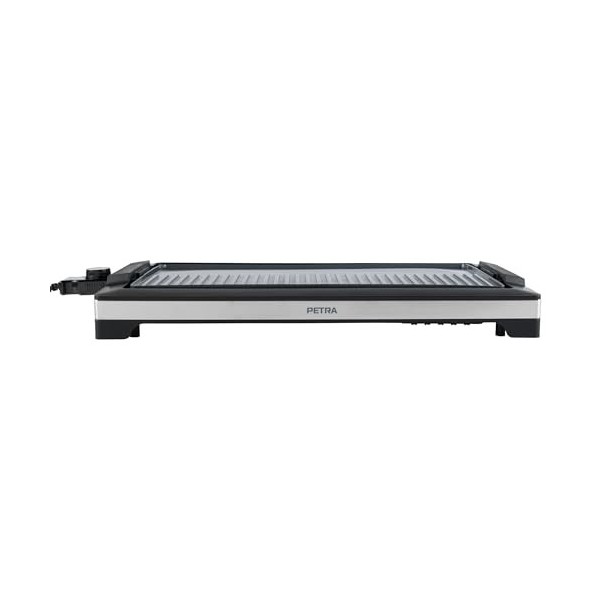 Petra Grill Electrique 2 en 1 - Double Plaque de Cuisson Antiadhésive, Plancha Flat Grill & Griddle, Poignée Cool Touch, Plat