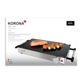 Korona 46100 Barbecue électrique de table | Surface de cuisson en vitrocéramique SCHOTT allemande | 2 en 1 et plaque chauffan