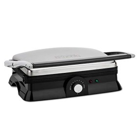 H.Koenig Grill Plancha Electrique de Table Inox Professionnel GR20, Grande surface de cuisson, Hauteur et Température réglabl