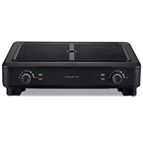 Rowenta KG900812, Grill, 70% de fumée en moins, moins dodeurs, 2 zones de cuisson indépendantes, 2000 W, Noir
