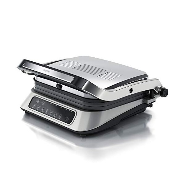 Arendo - Gril viande et panini multifonction Grill électrique de table Barbecue, plancha 1900 Watt, Gril Viande poisson légum