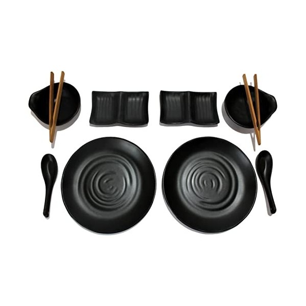 TomYang - Ensemble de Vaisselle [10 pièces] pour Thai Grill, Hot Pot, Pho Bo, Sukiyaki, Korean BBQ