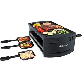 Steba Raclette à pizza RC 6 Bake & Grill, 2 spirales chauffantes commutables séparément avec fonction pizza avec chaleur infé