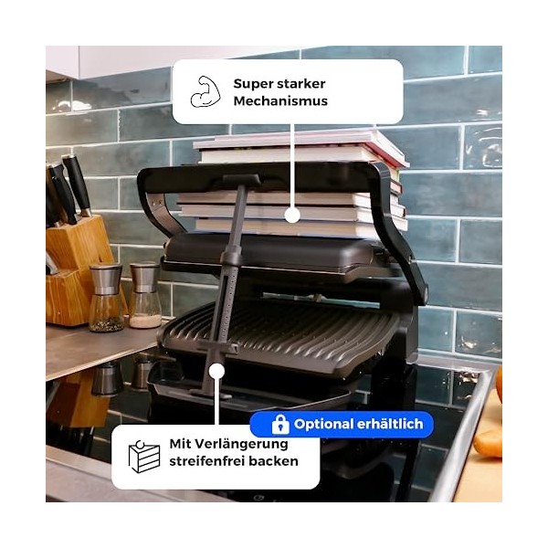 Entretoises V3 pour Tefal/Rowenta Optigrill Elite/Elite XL + clip de blocage. Les accessoires Optigrill XL permettent une dis