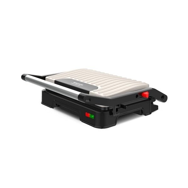 Taurus - Gril Électrique Mygrill Vintage Cream | 1000W | Ouverture 180º | Plaques 23x14,5 cm | Revêtement Antiadhésif Sans PF