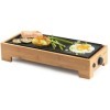 DOMO DO9270G Plancha Grill Bamboo Style ‘Just Us’ - 1000 W, Marron/Noir