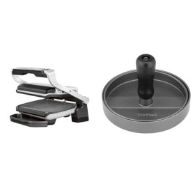 Lot de Tefal Optigrill GC705D | gril de contact intelligent | 6 programmes automatiques + presse à hamburger Tefal K18511, fo