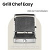 Zeegma Grill Chef Easy – Grill Électrique 2 en 1 et Presse-Panini, 2000W, Plaques Céramiques Antiadhésives, 29 x 23.2 cm², Te