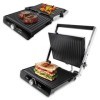 ADE Barbecue életrique pour légumes, steak et grill panini | grande appareil croque monsieur | Plancha électrique | plaques a