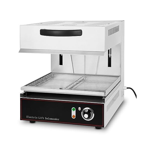VERTES Gril Salamandre à Hauteur Réglable, Réglable 0-300°C, 2800 W Four Gastronomique pour Gratiner, Cuire, Caraméliser et M