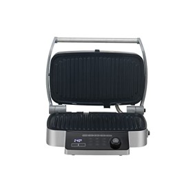 Sauter GRILS2100 - Grill - 2100W - Température 180-240°C - Ouverture 180° - Surface de cuisson : 39x21cm - Silver