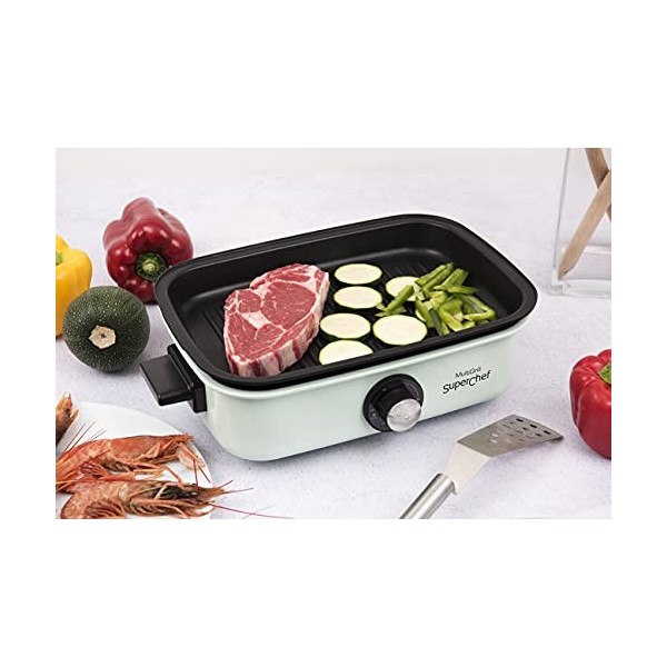 Multi Grill 5 en 1 Fer à rôtir, cuisiner à la vapeur, ragoûts, 1700 W de puissance