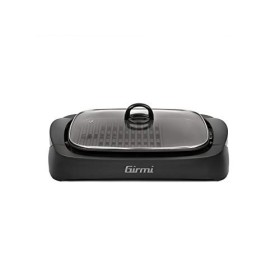 Girmi BQ90 Gril & Barbecue, Couverture dans Verre Tempéré, Ajustement Température, 2200W, Noir