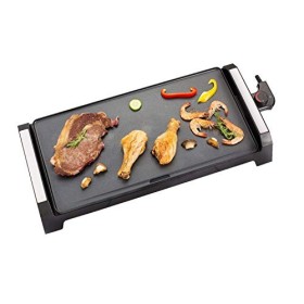 SENYA Plancha électrique - 2200 W Plaque effet pierre Antiadhésive, grande surface de cuisson 6 à 8 personnes, bac récupérate