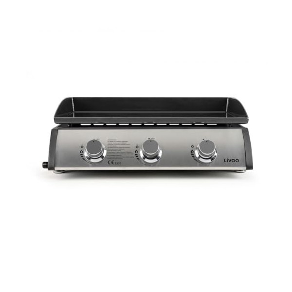 Plancha Gaz 7.5kw Plaque Acier Émaillée 61x38cm - DOC277