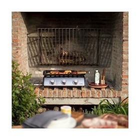 Plancha Gaz 7.5kw Plaque Acier Émaillée 61x38cm - DOC277