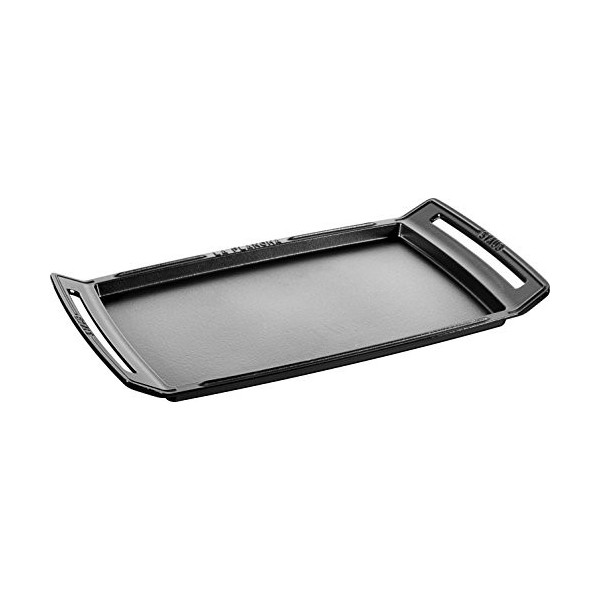 STAUB Plancha en Fonte, Rectangulaire, 38 x 25 cm, Noir Mat