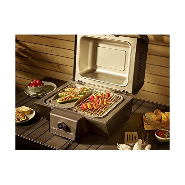 SEVERIN ZB 8181 Plancha plaque de cuisson en fonte idéal pour viandes, poissons, fruits de mer et légumes destinée à toute la