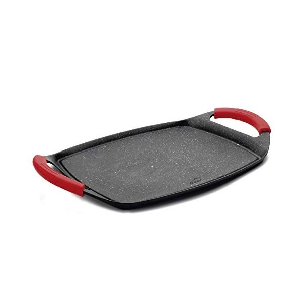 Lacor 25547 Plancha Façon Pierre, 33,5x25 cm, Noir