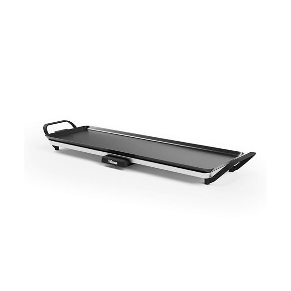 Tristar plaque de cuisson slim XXL - surface extra large de 100 x 22 cm - Thermostat réglable - Revêtement antiadhésif - Bac 