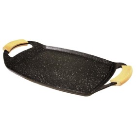 Baumalu 384131 Plancha Fonte dAluminium 48.5 x 28.5 x 3.7 cm, Noir