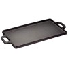Baumalu 385224 Plancha 38 cm en Fonte Utilisable des Deux Côtés, Noir