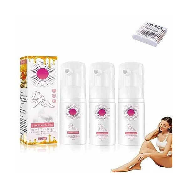 Eelhoe Beeswax Hair Removal Mousse, 2023 New Eelhoe Hair Removal Spray, Beeswax Hair Removal Mousse, Gentle Beeswax Hair Remo