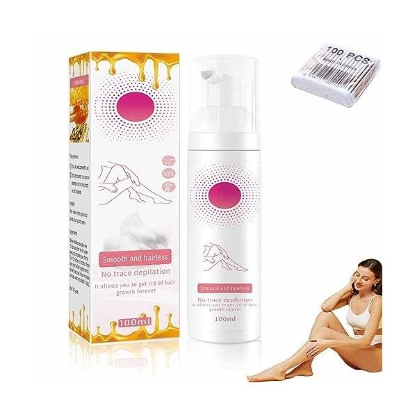 Eelhoe Beeswax Hair Removal Mousse, 2023 New Eelhoe Hair Removal Spray, Beeswax Hair Removal Mousse, Gentle Beeswax Hair Remo