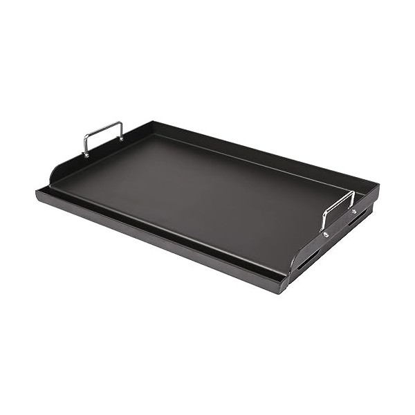GFTIME Plancha en téflon 63 x 41 cm pour la plupart des barbecues à gaz et au charbon de bois, plaque supérieure plate univer