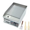 DULNICE Plancha Électrique Professionnelle en Acier Inoxydable, Commerciale Plancha de Cuisson Grill electrique，220-240V