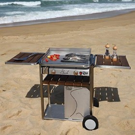 Plancha Tonio - Plancha Baila 6 à 12 personnes - Gaz Butane Propane - Plaque De Cuisson Inox - Caisson Inox - Allumage Piezzo