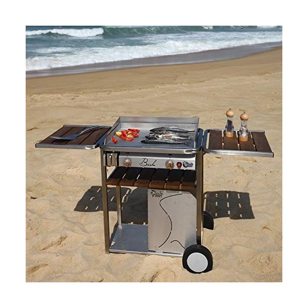 Plancha Tonio - Plancha Baila 6 à 12 personnes - Gaz Butane Propane - Plaque De Cuisson Inox - Caisson Inox - Allumage Piezzo