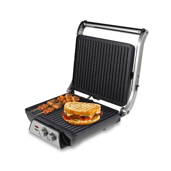 PLANCHA GRILL PANTALLA DIGITAL - 4 REBANADAS - 2000W
