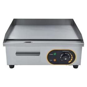 MOOTACO Plancha électrique commerciale en acier inoxydable, 45 cm, avec contrôle de température réglable 50 ~ 300 ℃ pour rest