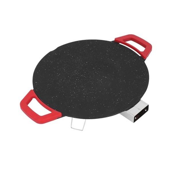 Plaque de Cuisson électrique, Plaques de Cuisson pour Barbecue électrique sans Fumée avec Poignées, Poêle à Barbecue Ronde An