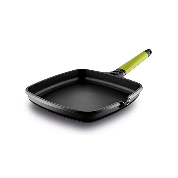 FUNDIX F3-IP27 Plancha à Induction Manche Kiwi 27 Cm, Aluminium
