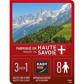 Tefal Raclette Colormania 3 en 1 Appareil à Raclette Grill et Crêpe, Revêtement Antiadhésif Easy Plus, 8 Coupelles, Compatibl