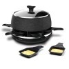 Tefal Cheese N’Co 6 en 1 Appareil à raclette multifonction, Raclette, Fondue, Tartiflette, Crêpe, Plancha, Boîte à fromage, G
