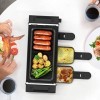 Raclette 2 Personen Raclette Grill Mini Raclette 3 Pfännchen 3 Raclette Holzspatel Tischgrill Elektrisch Korean BBQ Grill Ele