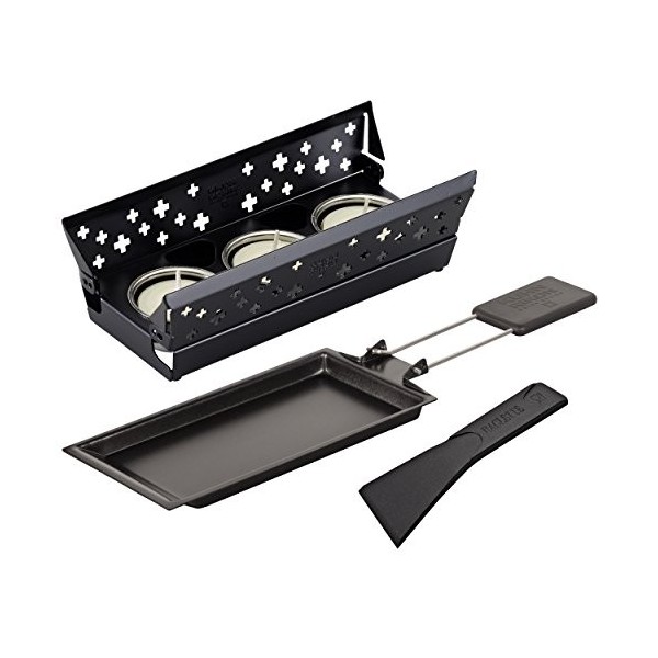 KUHN RIKON Raclette Set Candle Light Mini Noir, Autre, Poêlon à raclette antiadhésif