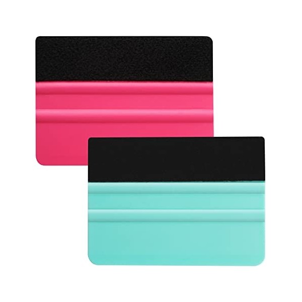 Raclette de Film de Fenêtre 2 Pièces Film de Raclette Absorbant en Feutre pour linstallation de Décalcomanies de Carrelage, 