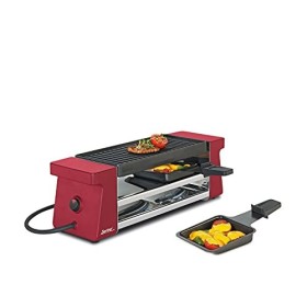 Unbekannt Spring 3037003001 2 Compact Raclette avec Plaque de Cuisson en Aluminium, Acier Inoxydable, Rouge