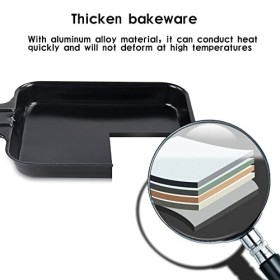 Coupelle Raclette Poêlon Raclette Grill Accessoires Antiadhésif Avec Poignée Isolée de Couleur, 8 Pcs, 18x8x1.5cm, Acier Inox