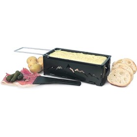 Swissmar KF-00536 Nordic Raclette Fromage à raclette avec spatule, acier, noir, 18 cm x 8 cm x 6 cm, portable, chauffe-plat, 