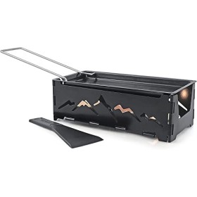 Swissmar KF-00536 Nordic Raclette Fromage à raclette avec spatule, acier, noir, 18 cm x 8 cm x 6 cm, portable, chauffe-plat, 